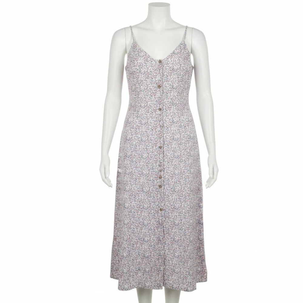 Sienna Sky Womens Floral Midi Dress Button Front Cottagecore Sundress M